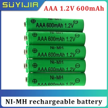 1.2 V AAA Ni-MH Batérie 600mAh Vhodný pre LED Hračky Baterka Diaľkové holiace strojčeky, Elektrické zubné Kefky Náhradné Nabíjacie Batérie