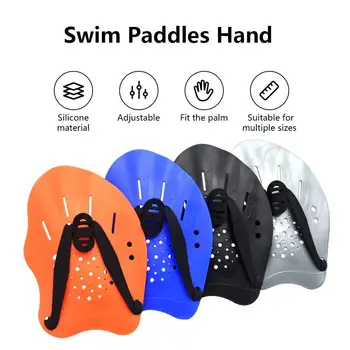 1 Pár Plávať Pádla Ruke S Nastaviteľný Pásik Multi-farebné Plavecký Výcvik Zariadenia Pre Ženy, Mužov, Deti
