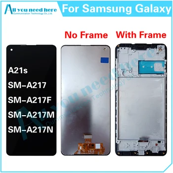 100% Test Pre Samsung Galaxy A21s SM-A217 A217 A217F A217M A217N LCD Displej Dotykový Displej Digitalizátorom. Montáž Opravy Dielov