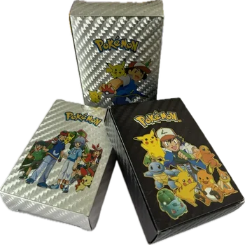 11-27 Ks/Set Pokemon Kovové Karty Angličtina Španielčina Verzia Anime Obrázok Charizard Pikachu Bitka Obchodovanie Pocket Monster Karty Hračka