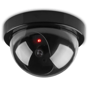 1pcs Dome Kamera Figuríny Nepremokavé Bezpečnostné CCTV Kamera S Blikajúce Červené Led Svetlo, Vonkajšie, Krytý Simulácia Fotoaparát