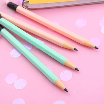 2 ks Pevné Farbe Infinity Ceruzka Nie je Potrebné Zaostriť Modrá Ružová Večný Ceruzka pre Písanie, Kreslenie, Perá, Písacie potreby Dodávky Darček