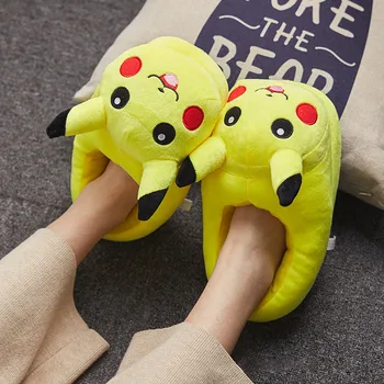 20 cm Takara Tomy Kawaii Pokémon Pikachu Plyšové Papuče Krytý Teplé Zimné Topánky, Narodeninové Darčeky Pre Deti, Deti, Dievčatá
