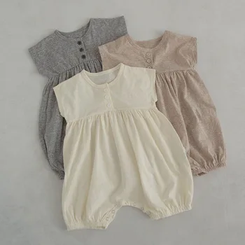 2023 Letné Baby Jumpsuit Kórejský Dieťa, Chlapec, Dievča Oblečenie Novorodenca Oblečenie Mäkké Obliečky Bavlna Bloomers Baby Kombinézu