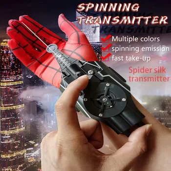 2023 Plne Automatický Laser Spiderman Web Strelcov Pavučinového Lano Zariadenie V Pohode Žiariace Cosplay Rekvizity Hračka Vianoce Deti Chlapec Darček