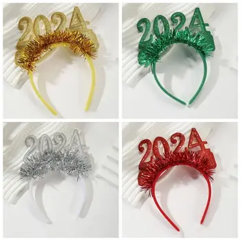 2024 Šťastný Nový Rok hlavový most pre Vianočné Aktivity Party Dekorácie, Rekvizity Dodávky Vlasy Kapely pokrývku hlavy Vlasy Príslušenstvo