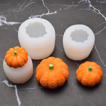 3D Pumpkin Tvar Silikónové Formy Ručne vyrábané Sviečky Mydlo Líšiť Veľkosti Silikónových Foriem Prípade Halloween Party Dekorácie Drop Shipping