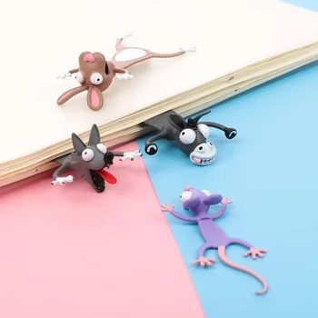 3D Stereo Záložky Pôvodné Cute Cat PVC Materiálu, Tvorivé Cartoon Zvierat Štýl Knihy Značky Študent Darčekov, Školské potreby