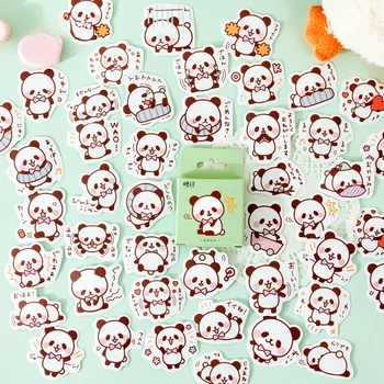 45 Ks Panda Nálepky Roztomilý Zvieratá Obtlačky Pre Denník Dekorácie Cartoon Scrapbooking Školského Úradu, Kancelárske Potreby