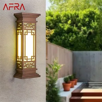 AFRA Vonkajšie Svetlo LED Čínsky Štýl Stenu Sconces Lampa Vodotesný pre Domáce Balkón Klasická