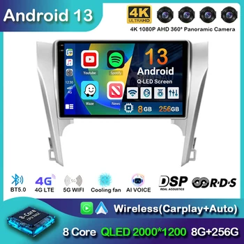 Android 13 Carplay Auto Pre Toyota Camry 7 XV 50 55 2011-2014 Auto Rádio Multimediálny Prehrávač Videa Navigáciu Stereo GPS Č 2din 4G
