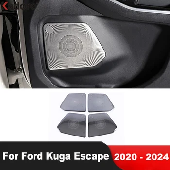Auto Vnútorné Dvere Audio Reproduktorov Kryt Výbava Pre Ford Kuga Uniknúť 2020-2022 2023 2024 Nehrdzavejúcej Ocele Reproduktor Rám Príslušenstvo
