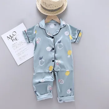 Batoľa Detský Letný Sleepwear Set - Roztomilý Kreslený Krátkym Rukávom a Krátke Pyžamá pre Chlapcov a Dievčatá