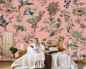 beibehang abstraktných de parede Vlastné francúzsky Moderné Módne Svetlo Luxusné Ružová Tmavý Kvet Pozadí Spálne, Obývacia Izba Tapety