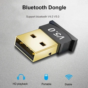 Bluetooth-Kompatibilné 5.0 USB Audio Adaptér Vysielač Wireless Mini USB Dongle HD HD Prehrávanie Prenosné Stabilné Pre PC Počítač