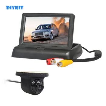 DIYKIT 4.3 palcový Auto Cúvaní Kamera Auta Monitor LCD Displej HD Auto parkovacia Kamera pre Zadné / Predné / Bočné Zobraziť