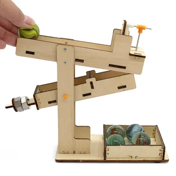 Drevené DIY Technológie Malých Výrobných Vynález Loptu Deformácie Stravovanie Detí v návode na Montáž Materiálu Balík, Puzzle, Hračky
