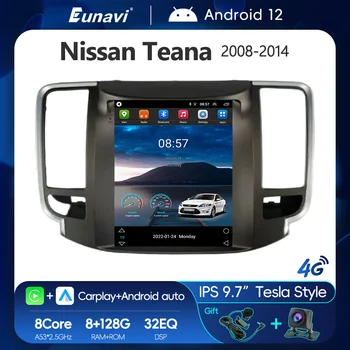 Eunavi 9.7 palca autorádia Android 12 Tesla Štýl IPS GPS Multimediálny Prehrávač Pre Nissan Teana J32 2008 - 2014 DSP 32EQ Carplay