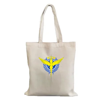 Gundam Seed Mobile Suit Mecha Anime, ženy Nákupní Taška Plátno Shopper Taška Tote Ramenný Lady Taška plátno nákupní taška