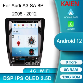 KAIEN Pre Audi A3 SA 8P 2008-2012 Android Auto Navigácie GPS autorádia DVD Multimediálny Prehrávač Videa Stereo Carplay 4G WIFI DSP