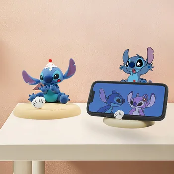 Kawaii Anime Lilo&Stitch, Stôl Mobilný Telefón Držiak Na Stojan Roztomilý Kreslený Steh Telefón Ploche Tabletu Držiteľ Hračky Pár Darček