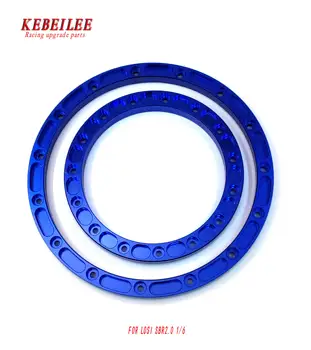 KEBEILEE CNC Hliníkové Vnútorné&Vonkajší Beadlock Krúžok Pre LOSI Super Baja Rey2.0 1/6 Koliesko
