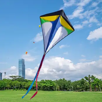 Kite diamant Vysokej Kvality Oko-lov Jednoduchá Inštalácia Polyester Rainbow Outdoorové Športy Kite pre Deti