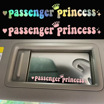 Kreatívne Cestujúcich Princezná Zrkadlo Auto Odtlačkový Roztomilý Auto Vinyl Zábavné Umenie Nálepky, Nálepky Dekor Interiéru Vozidla Príslušenstvo