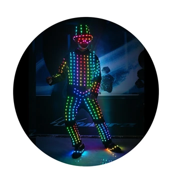 led svetlo robot kostým svetelný vyhovovali fáze výkonu oblečenie mužov nočný klub zobraziť programovanie účinok