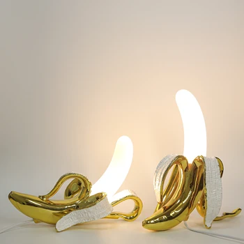 Moderné Banán Stolové Lampy, Živice Obývacia Izba Stôl Svetlo Spálňa Nočná Lampa Led Sklo Nočné svetlo Domova Luminaria