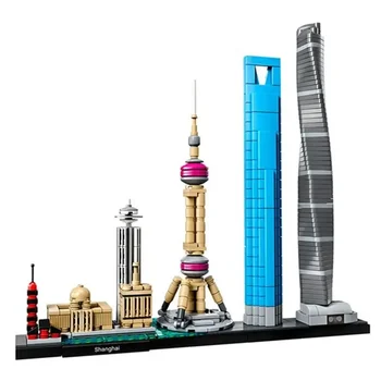 NA sklade Paríž Dubaji a Londýne, Sydney Shanghai Držiak bloku je tehla budovy Model Classic mesto hračky deti na darčeky pre deti