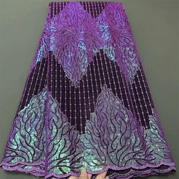 Najnovšie Afriky Svadobné Čipky Skvelého Designu Tkaniny Super Kvalita 3D Sequin Vyšívanie Korálkami Čipky Textílie na Svadby, Recepcie