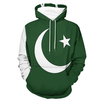 Nové Pakistan Vlajka Grafické Hoodies 3D štátny Znak Moon Star Tlače, Mikiny Deti Móda Kapucňou Hoody Ženy Pulóver Y2k