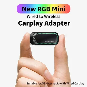 Nový RGB Mini Carplay AI Box pre Apple Auto Play Bezdrôtový Adaptér, Auto OEM Káblové CarPlay Na Bezdrôtové Smart USB Dongle, Plug and Play