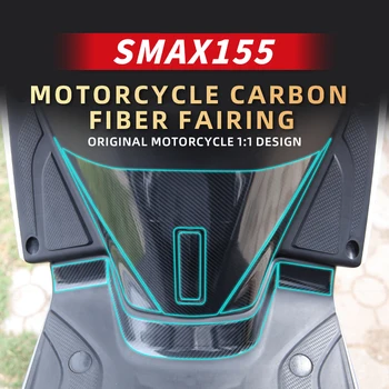 Používa sa Pre YAMAHA SMAX155 Motocykel Uhlíkových Vlákien Dekorácie Ochranných Nálepiek, Súpravy, Cyklistické Doplnky Plastových Dielov Oblasti Prerobit