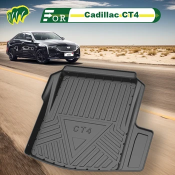 Pre Cadillac CT4 2021 2020-2022 Custom Fit Kufri Mat Všetky Sezóny Cargo Mat 3D Tvarované Laser Meria Vložky batožinového priestoru