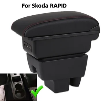 Pre Škoda RAPID Opierke, Retrofit Pre Volkswagen Polo 2020 Auto Opierkou okno Centrum Úložný box auto doplnky Interiéru USB