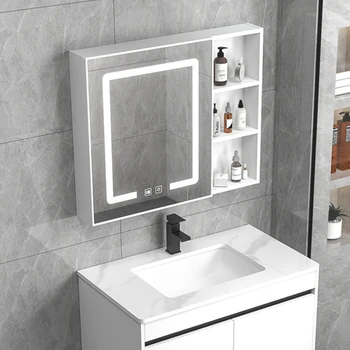 Prispôsobený a vlastné inteligentné zrkadlová skrinka malé domáce kúpeľňa zrkadlová skrinka, na stenu