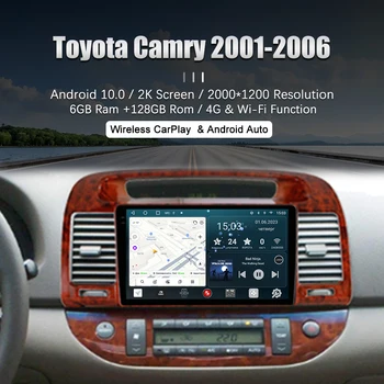 Redpower 75164 HiFi, auto radio na Toyota Camry XV30 (09.2001-03.2006) tmavo šedá, DVD Prehrávač, Bluetooth, GPS, GLONASS obrazovke