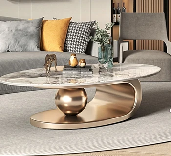 Rock bridlice konferenčný stolík moderný luxusný taliansky vysoký zmysel obývacia izba domácnosti, malé, oválne apartmán