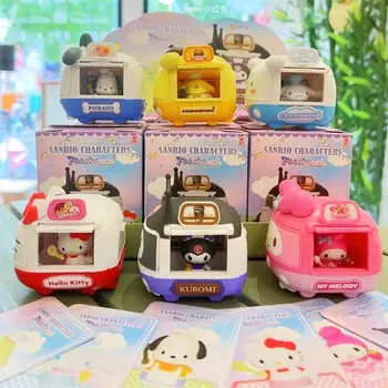 Sanrio mobile potravín truck série slepé okno roztomilá bábika auto ozdoby Hello Kitty Kuromi Moje melódie kreslené animácie kreatívny darček