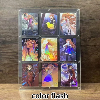Self Made NEON GENESIS EVANGELION Asuka Langley Soryu Flash Karty Anime Farba Flash Periférne Herné Kolekcia Karty Prázdninový Darček