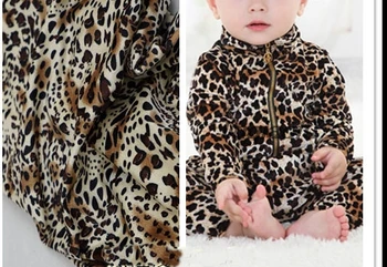 Super krátke mäkké plyšové leopard detské oblečenie Linajkované spánku oblečenie s luxusnou textílie