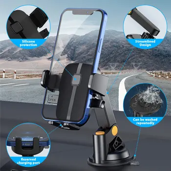 Telefón Držiak Universal Car Phone Držiak Univerzálny Otáčanie 360 Dashboard Mount Držiak do Vozidla GPS Telefón Stojí Auto Príslušenstvo