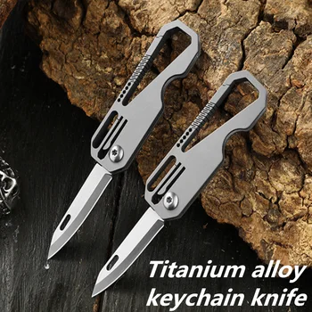 Titánové Zliatiny Nôž Multi-function Keychain Mini výchovy k Demokratickému občianstvu Prenosné Otvorené Noža Vonkajšie Prenosné Otvoriť Express Vreckový Nôž