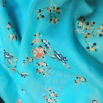 Vysoká kvalita ramie šitie Kvet tlač tissu Vysoký stupeň oblečenie župan cheongsam šaty materiálu