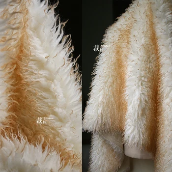 vysoký stupeň Tvorivej prehnané super hrubé plyšové umelú kožušinu textílie dizajnér kabát vlna deka odevné textílie