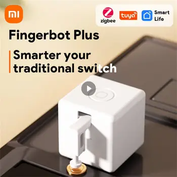 Xiao Zigbee Fingerbot Plus Smart Fingerbot Prepnúť Tlačidlo Tlačné Inteligentný Život Časovač Hlasové Ovládanie Funguje Alexa Google Pomoc