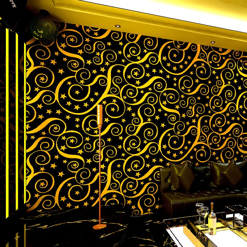 KTV Tapety na Steny Pokrýva 3D Stereo Music Bar Dekorácie Flash Geometrické Kruhu herňa Stenu Papier Červená Žltá Modrá Fialová