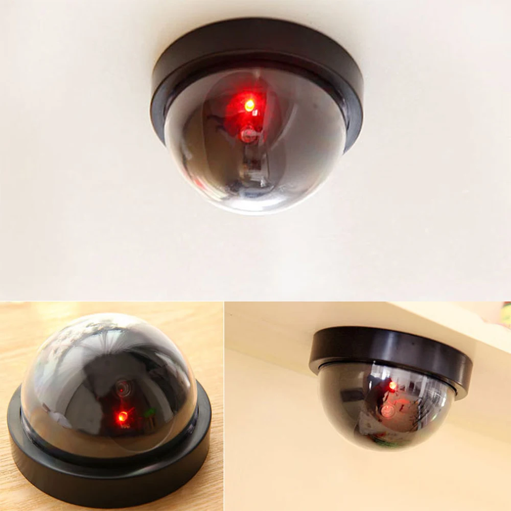 1pcs Dome Kamera Figuríny Nepremokavé Bezpečnostné CCTV Kamera S Blikajúce Červené Led Svetlo, Vonkajšie, Krytý Simulácia Fotoaparát